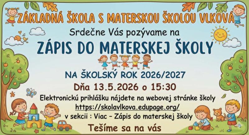 Zápis do Materskej školy